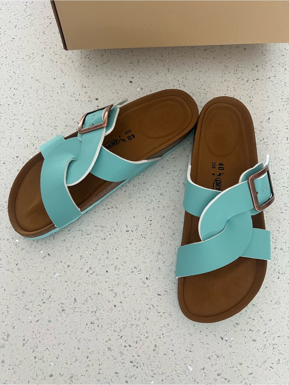 Aerothotic Women’s Aqua Slide Sandals with Buckle